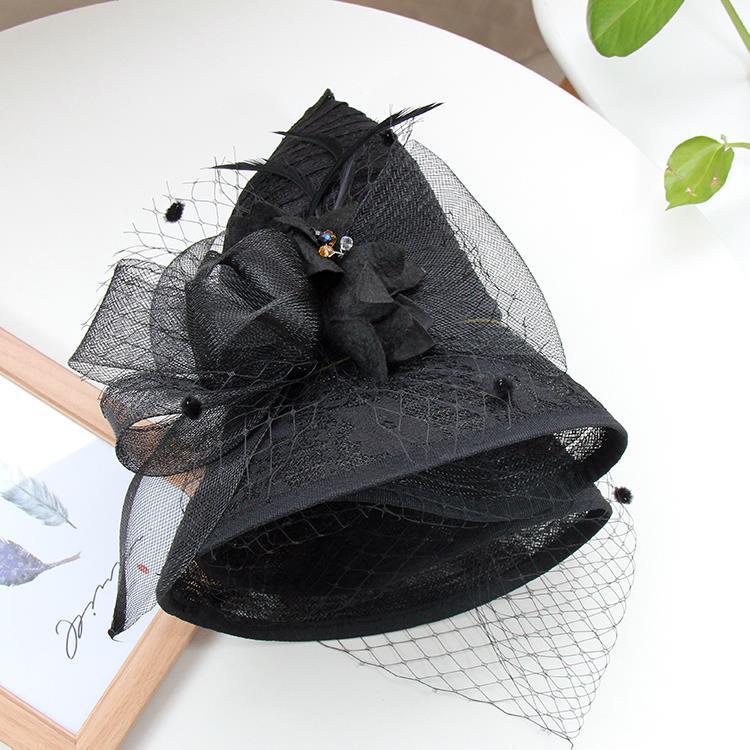 Elegant Lace Fisherman Hat for Women,  Breathable Sun Protection Bucket Hat, Vintage British Style with Mesh Floral Design