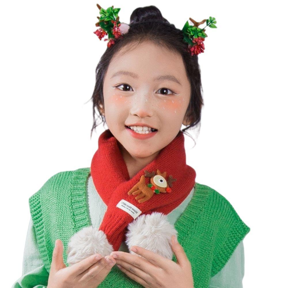 Windproof Boys Girls Knitting Scarf Cartoon Bib Children Kids Winter Scarves  Autumn Winter
