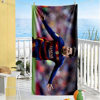 Leo Messi Celebrates Goal Beach Towel High Absorbency & Quick-Dry Comfortable Lightweight