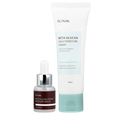 Conjunto de Cuidados com a Pele Edição Beta Glucan, Creme e Mini Sérum, conjunto de 2 peças