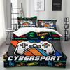 2/3-teiliger Gamepad-Print-Bettbezug, Kissenbezug, Vier-Jahreszeiten-Bettwäscheset, Schlafzimmerdekorationsgeschenke für Jungen und Mädchen
