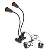 UK 2-head Flexible Clip LED Light Lamp Bulb Holder Socket Converter