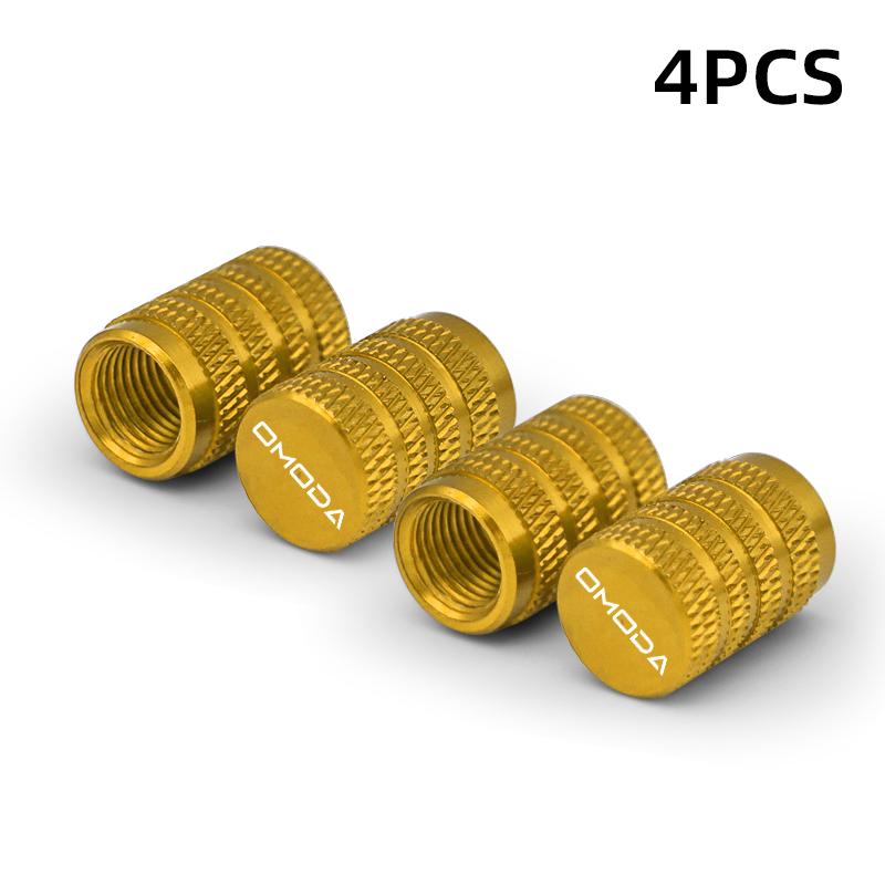 4Pcs Car Wheel Tire Valve Caps Tyre Stem Covers Airdust Waterproof For Chery Omoda 5 FX 2022-2023 Car Decor Airdust Waterproof