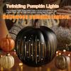 Glowing Halloween Pumpki Night Pumpkins Twinkle LED Light Sparkling Starry Night Glass Pumpkin Halloween Decor for Witch Party