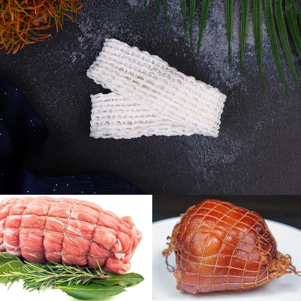 Set of 4 Net Roll Durable Meat Net Food Rope Net Versatile Cooking Accessories Elasticity Rope for Meat Packaging