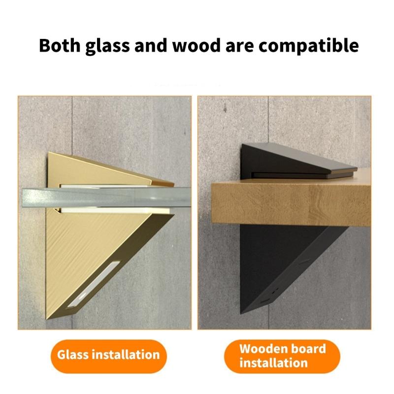 Wielofunkcyjne wsporniki do montażu szklanej półki Nowoczesny uchwyt do szklanej półki Regulowane zaciski Wspornik ścienny do szklanej lub drewnianej półki