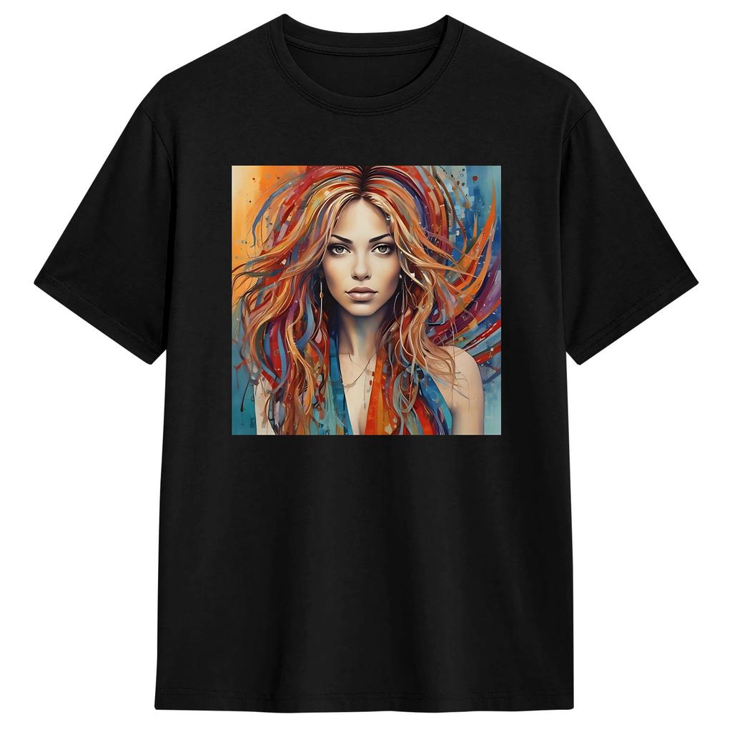 Shakiras Art T Shirt Summer 100 Cotton T Shirts For Adult Loose Tee Shirt Short Sleeves Awesome Clothing