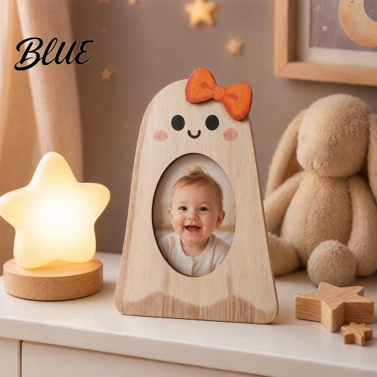 Flexible Halloween Tabletop Frame Wooden Photo Frame Pumpkin/Ghost Picture for Wall Solid Wood Holiday Hanging or Desktop Display Personalized Home