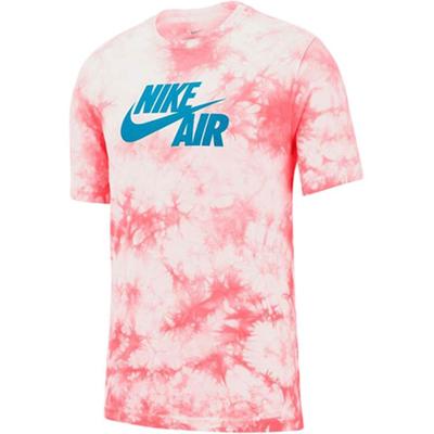 T-shirt à Manches Courtes Imprimé Logo Tie-Dye Éclaboussures Hauts Homme Rose BQ0079-100