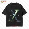 I Believe Alien Ufo Fox Mulder Dana Scully Smoking Man The X Files Vintage Oversized T-Shirt K66Y