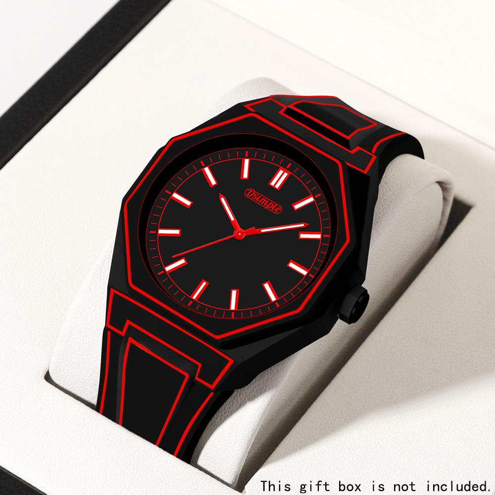 Trend Line Watch Comic Student Two Dimensional Quartz Watch Art Design Personality Watch Trend Watch