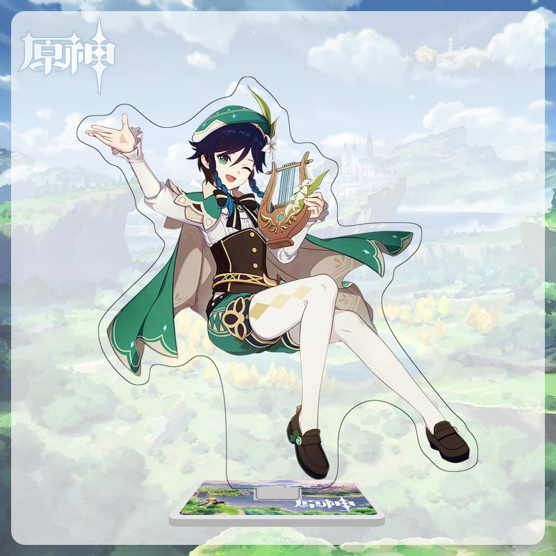 16cm Height Acrylic Large Stand-up Display Featuring Characters From Mondstadt and Liyue In Genshin