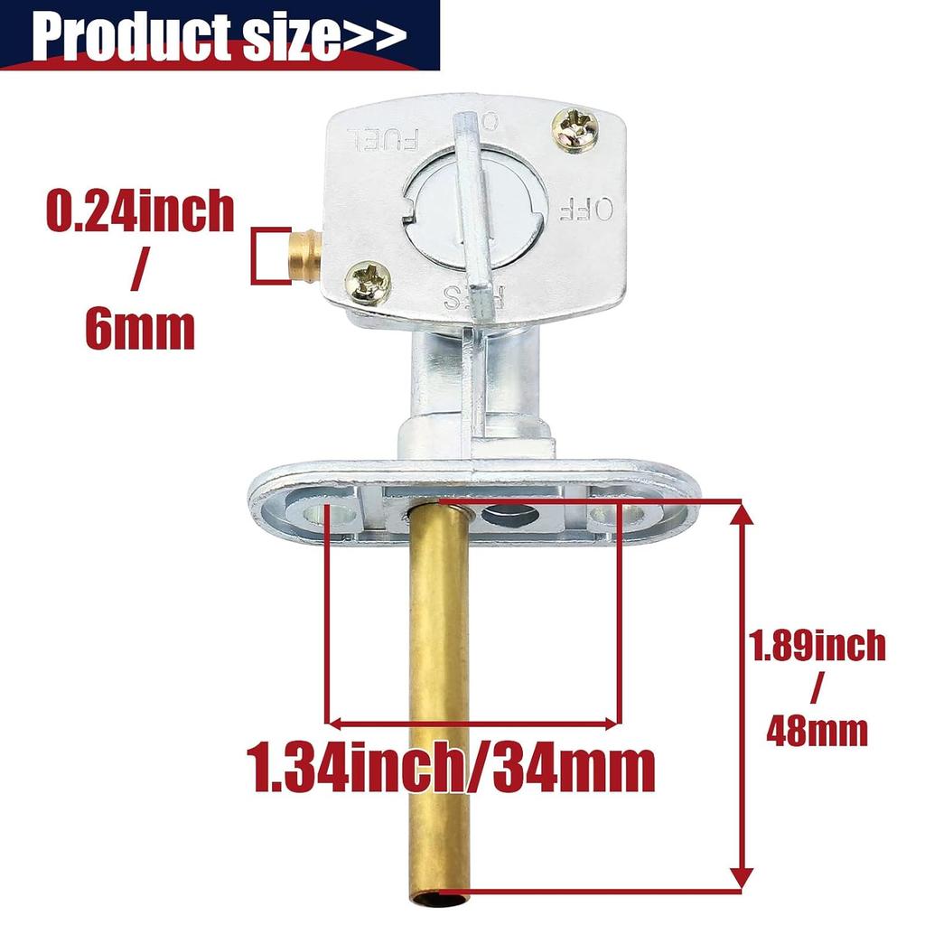 0470-445 Fuel Shut Off Gas Tank Petcock Valve Switch Compatible with Arctic Cat 250 300 400 500 375 454 0470-344 0470-363 0470-365 0470-401 DVX MRP