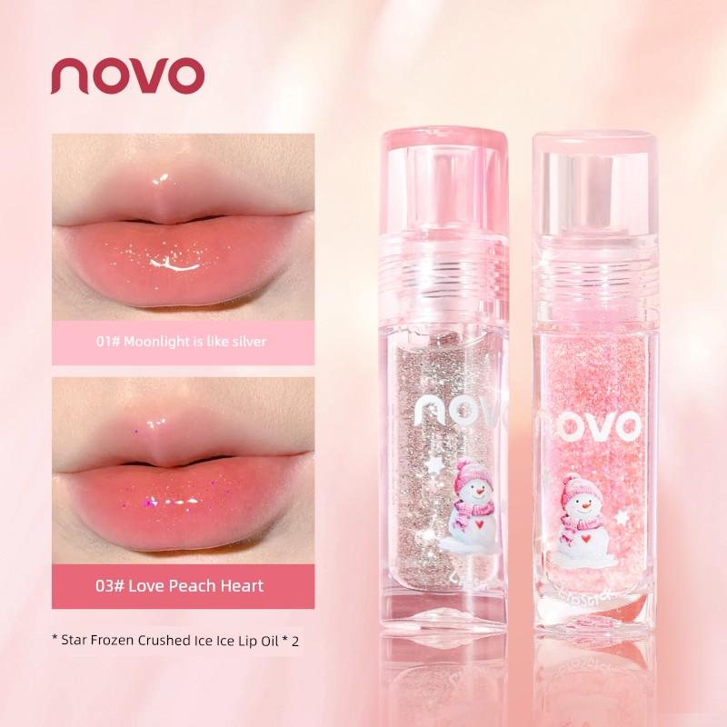 Novo Transparent Water Light Lip Gloss Full Lips Lip Essence Honey Lip Gloss Moisturizing Lip Gloss Moist Lipstick Water Light Genuine Goods
