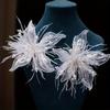 Fashion Handmade White Floral Edge Clip Bridal Wedding Accessory Hairpin