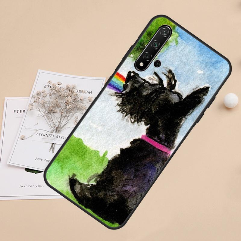 Cute Scottish Terrier Dog Case For Huawei P30 Pro P20 P40 Lite Nova 11 Pro 3i 8i 9 10 SE 5T Y60 Y61 Y70 Y90 Y91 Coque