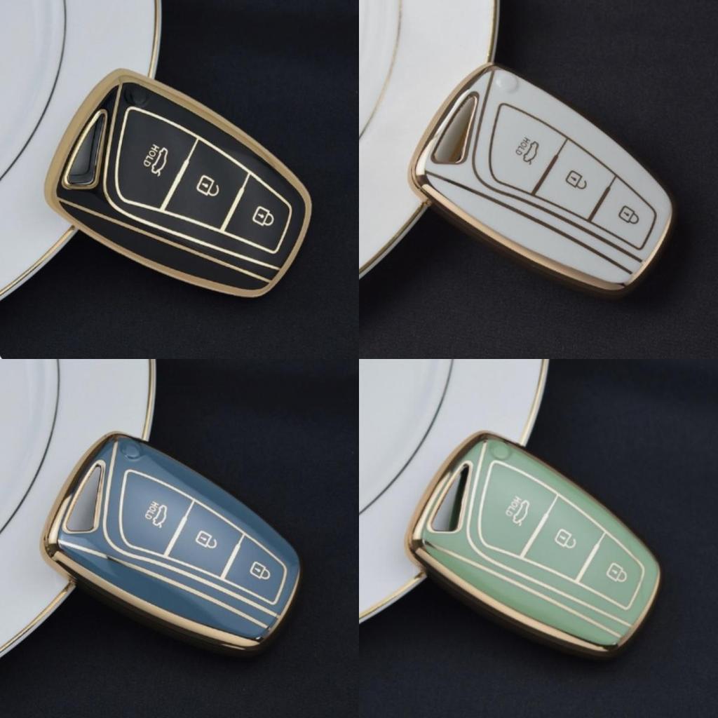 3/4 Button TPU Remote Key Case Cover Holder For Hyundai Grandeur HG Sedan Genesis G80 Santa Fe 3DM Grand SantaFe 2018 IX45 EQUUS Azera