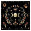 Tovaglia Tarot Tovaglia Altari Fasi Lunari Fiore Astrologia Tovaglia Tappeto per Carte Divinatorie Arazzo Decorazione Murale