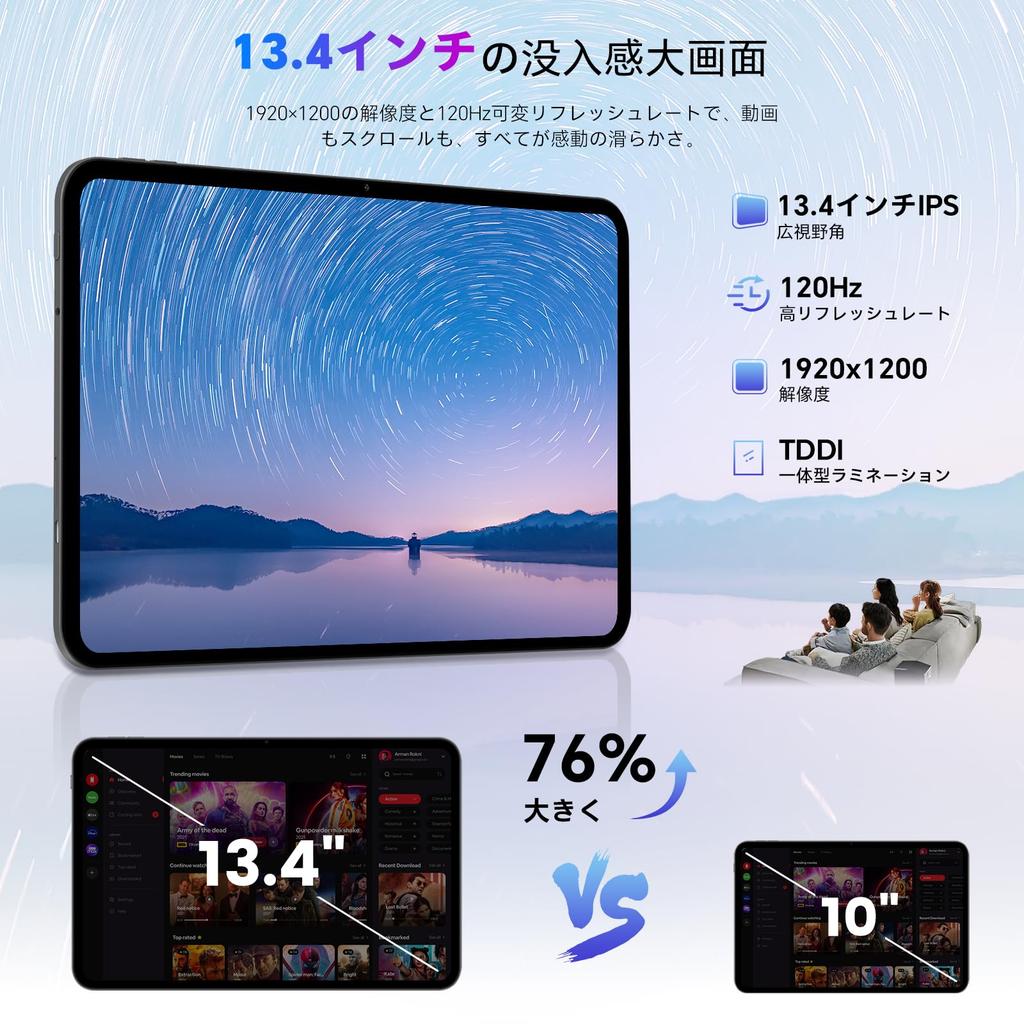 ODEA A13 120Hz High Refresh 4G IPS Widevine Unisoc Large Screen Android Tablet for Learning and Wireless Headphone Jack Tablet, 13-inch, Rate, LTE,