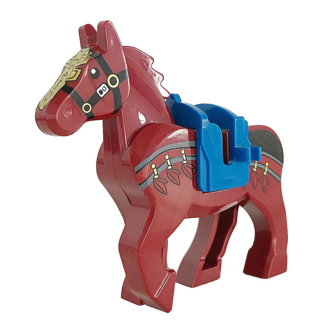 MOC Animals Militry Medieval Horse Warhorse Saddle Learning Playthings ideal for Kids Model Construction Bricks Children Gifts Parts