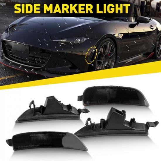 

For 2016- Mazda Miata MX-5 Front Rear Side Marker Parking Lights Housings EV