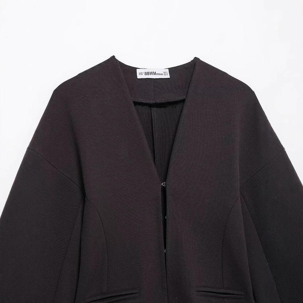 2025 Spring Women's European & American Style Double-Sided Long Sleeve Suit Jacket