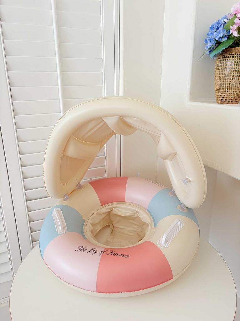 Xiao Lv Inflatable Baby Swim Ring with Removable Sunshade Canopy