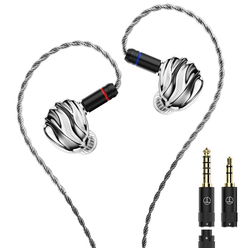 TRN SHELL Four-Unit Dynamic Driver Planar Hybrid IEM Earphones with Liquid Metal Body & Streamlined Electroplating Process