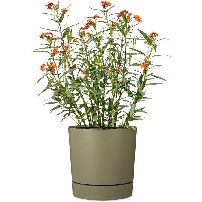 Pot de fleurs avec réserve rond - GARDEN ID - Plano - Ø 39 - 32 L - H 38 cm - Vert mousse