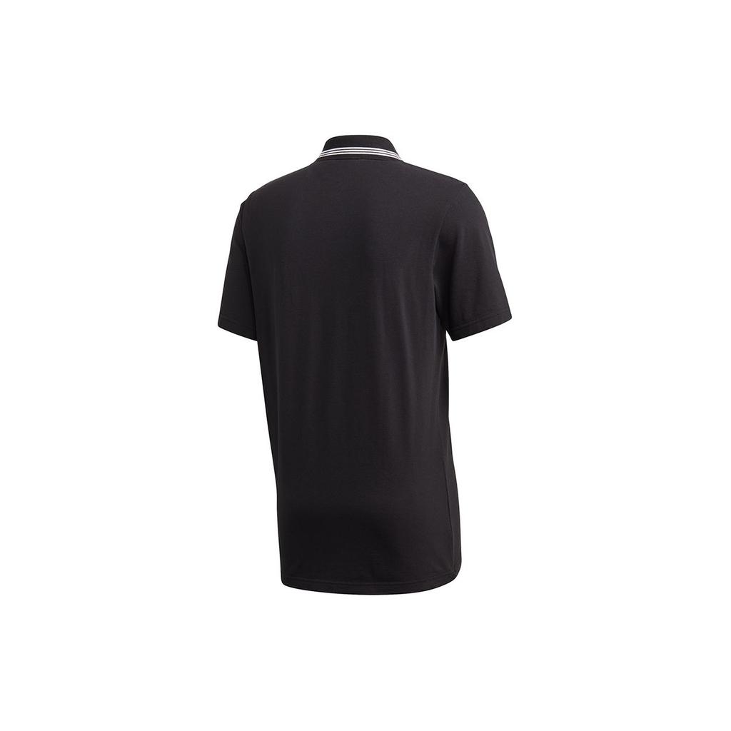 Adidas Originals Trefoil Casual Sports Breathable Embroidered Collar Short Sleeve Polo Shirt Men Tops Black FM9952