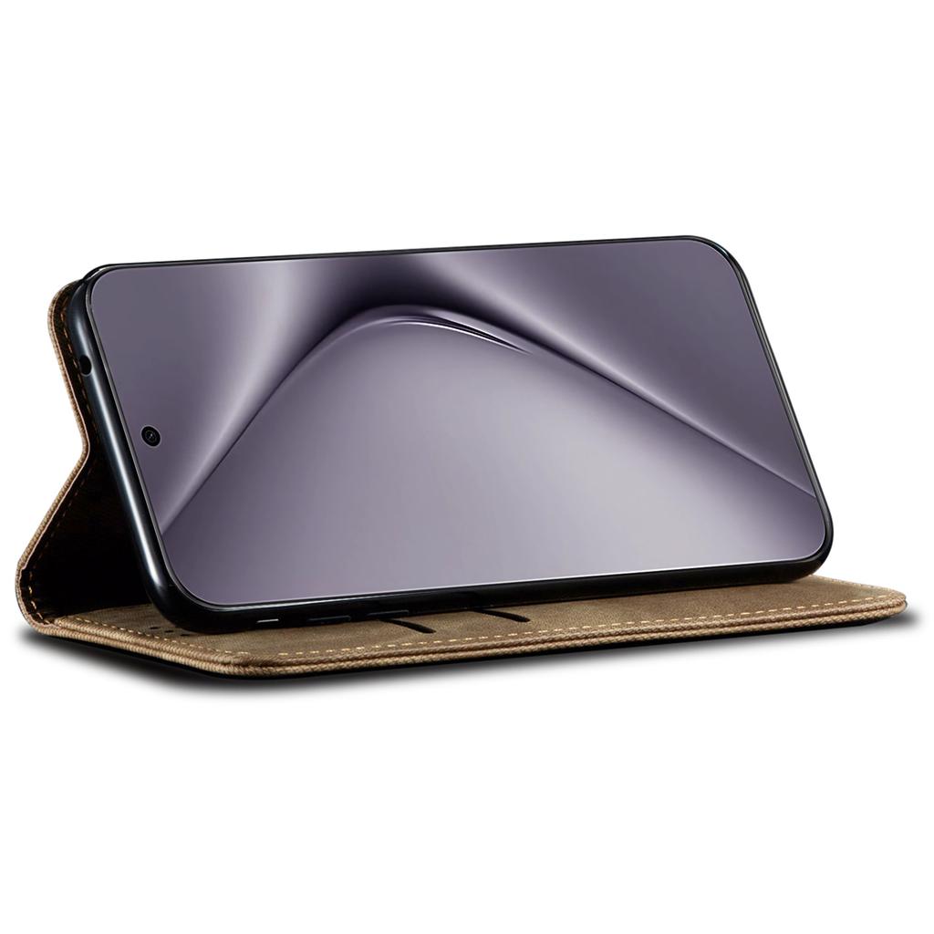 Für Huawei Pura 70 Pro/Pura 70 Pro+ Hülle Leder Brieftasche Handyhülle Jeansstoff Textur