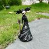 Micro Landscape Resin Halloween Witch Statue Funny Portable Ghost Figurine Creative Waterproof Witch Sculptures Festival