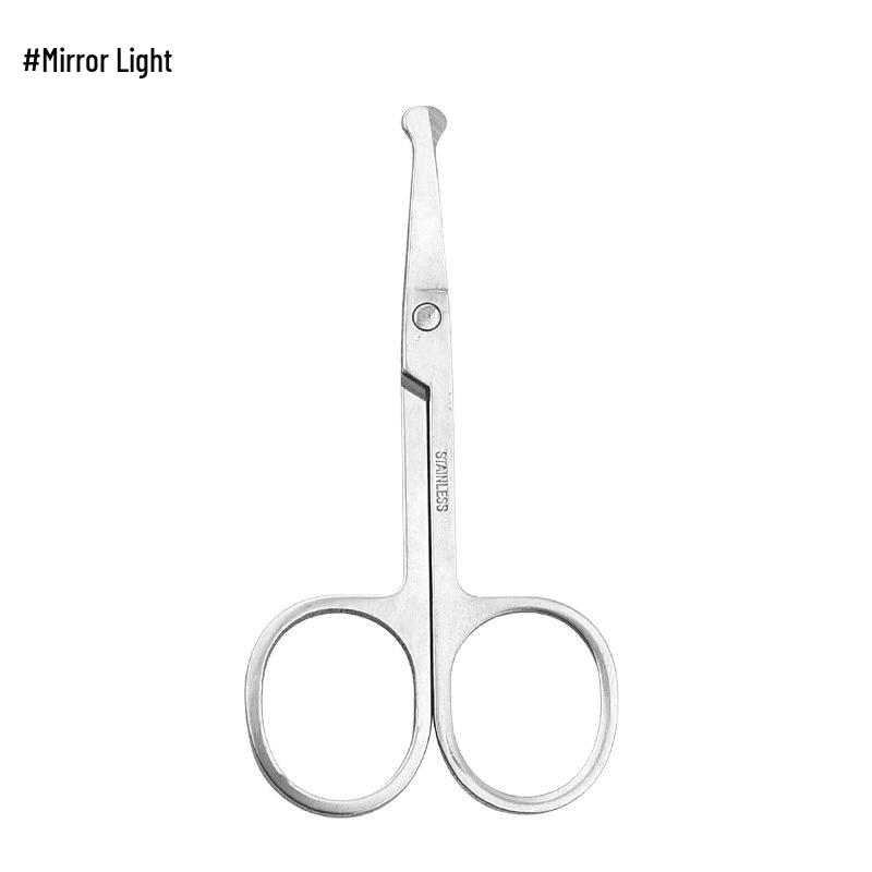 Stainless Steel Eyebrow and Nose Hair Scissors - Round & Pointed Tips, Mirror Polished.