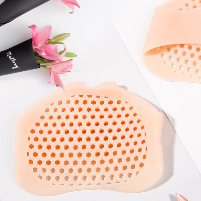Silikon-Vorfußpolster für Damen, Schuhe mit hohen Absätzen, Mittelfußknochen-Schmerzlinderungskissen, Fußblasen-Zehen-Einsatz, Gel-Waben-Einlegesohlen