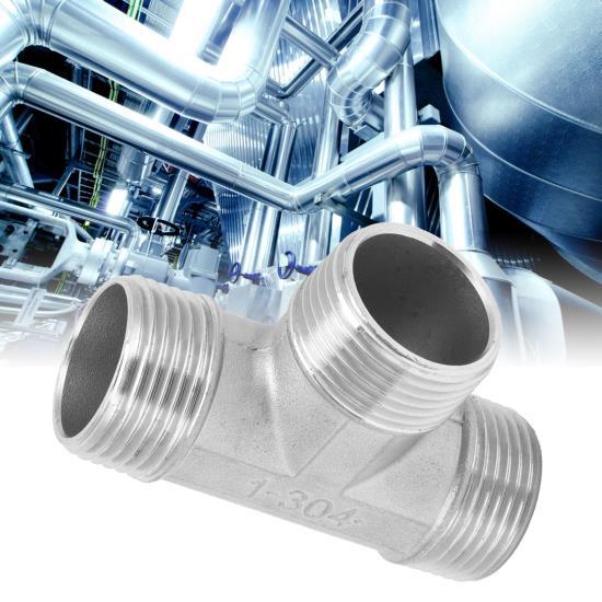 Tvarovaný konektor G1in s vnějším závitem, nerezová ocel, T-kus, hardware, potrubní armatury