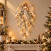 Acrylic Holiday Angel Wall Art with Pendant Accents Layered Floral Hanging