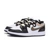Jordan Air Jordan 1 Slip Resistant Low top Vintage Basketball Shoes Men's Black Brown 553558-131(Team85-)