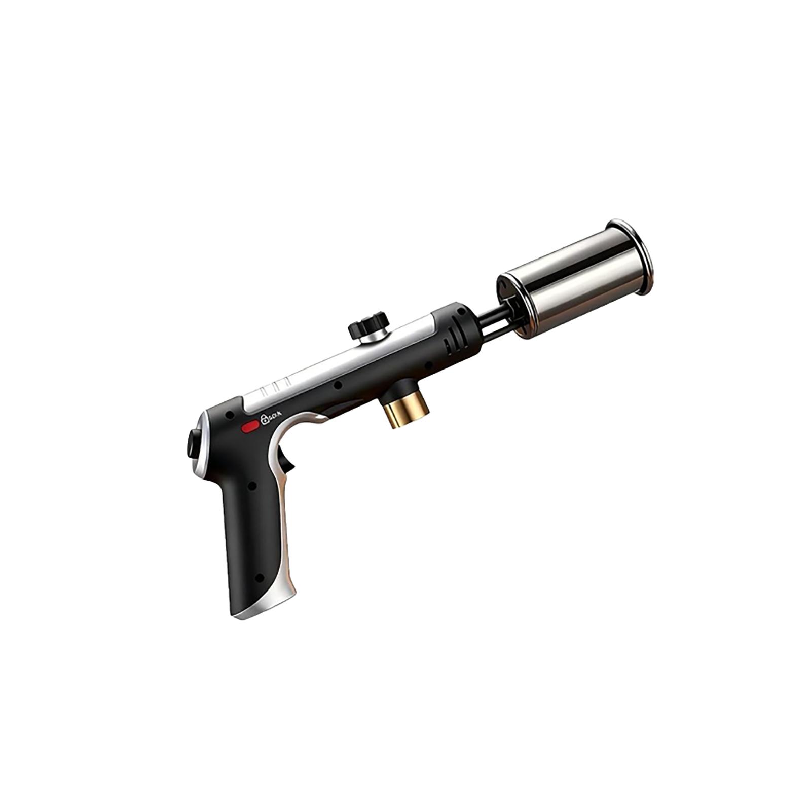

High Temperature Torch Gun with Adjustable Flame and Safety Lock for Barbecue Charcoal Ignition Cooking Tool One Size чёрный