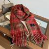 Plaid scarf women's winter new shawl versatile student warm scarf male couple