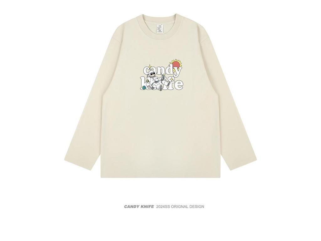 Trendy 2024 American Cartoon Print Unisex Long Sleeve T-Shirt