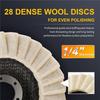 ABBP-3 Pack 5 Inch Wool Felt Polishing Wheel Discs Angle Grinder Attachment For Aluminum, Metal, Stainless Steel, Jewelry, Chrom