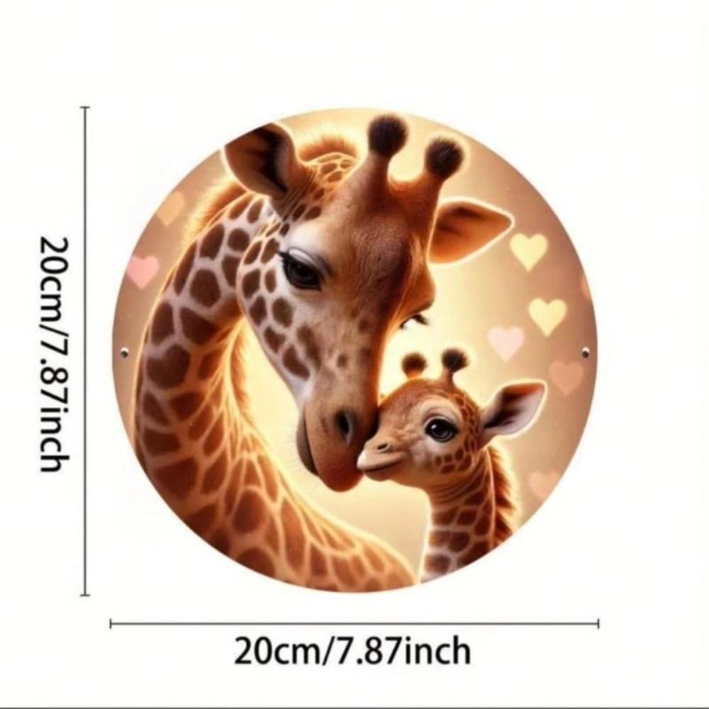 Round Metal Wall Art 20cm Home Decor Office Living Room Iron Painting