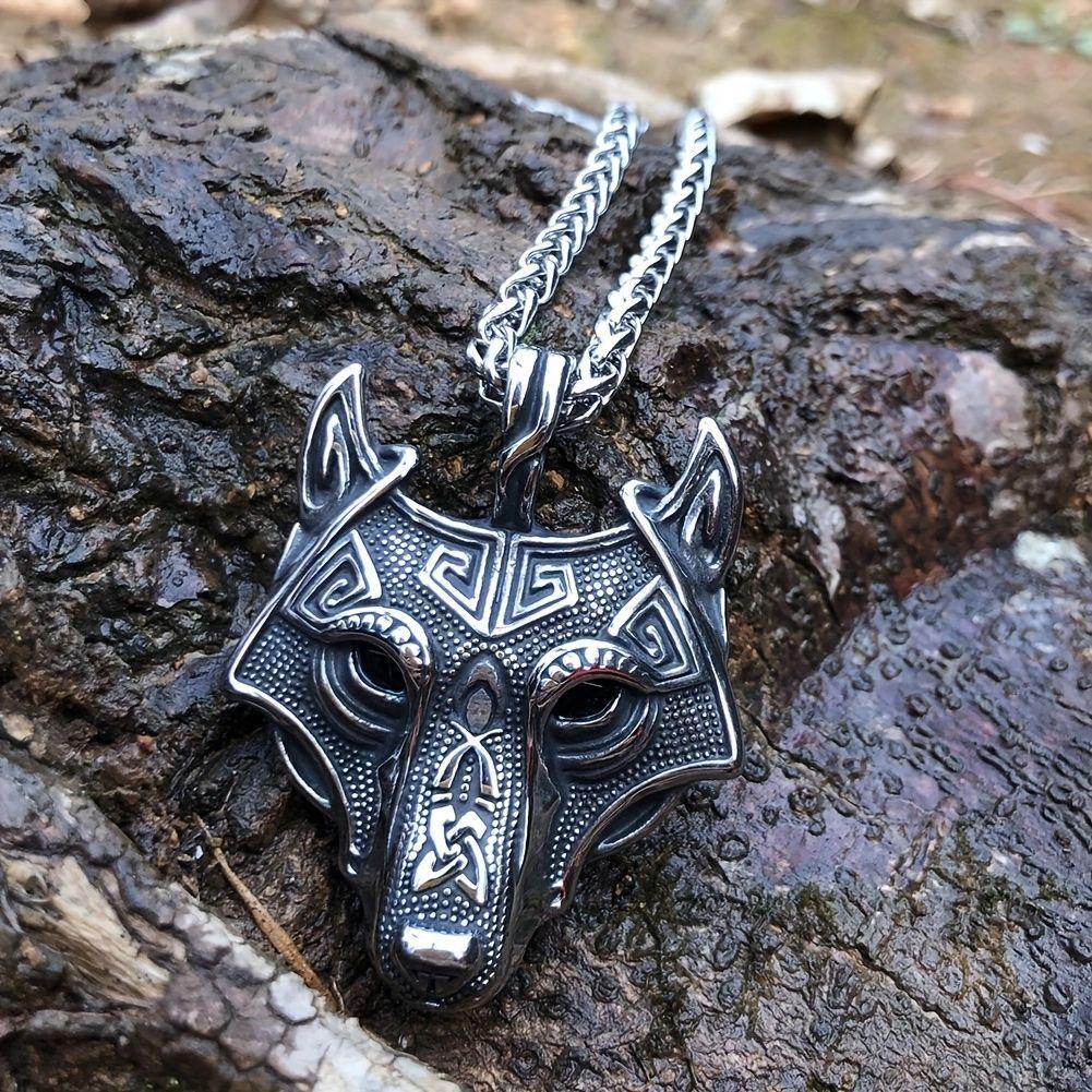 Celtic Wolf Accessories Wolf Head Amulet Pendant Pendant Viking Necklace