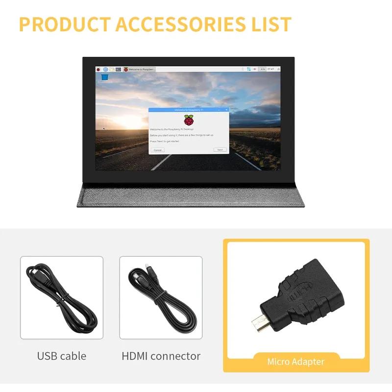 7 Inch IPS Touch Screen Monitor External Screen HDMI LCD for Raspberry Pi Orange Pi Windows PC Cortical Case Portable Monitor