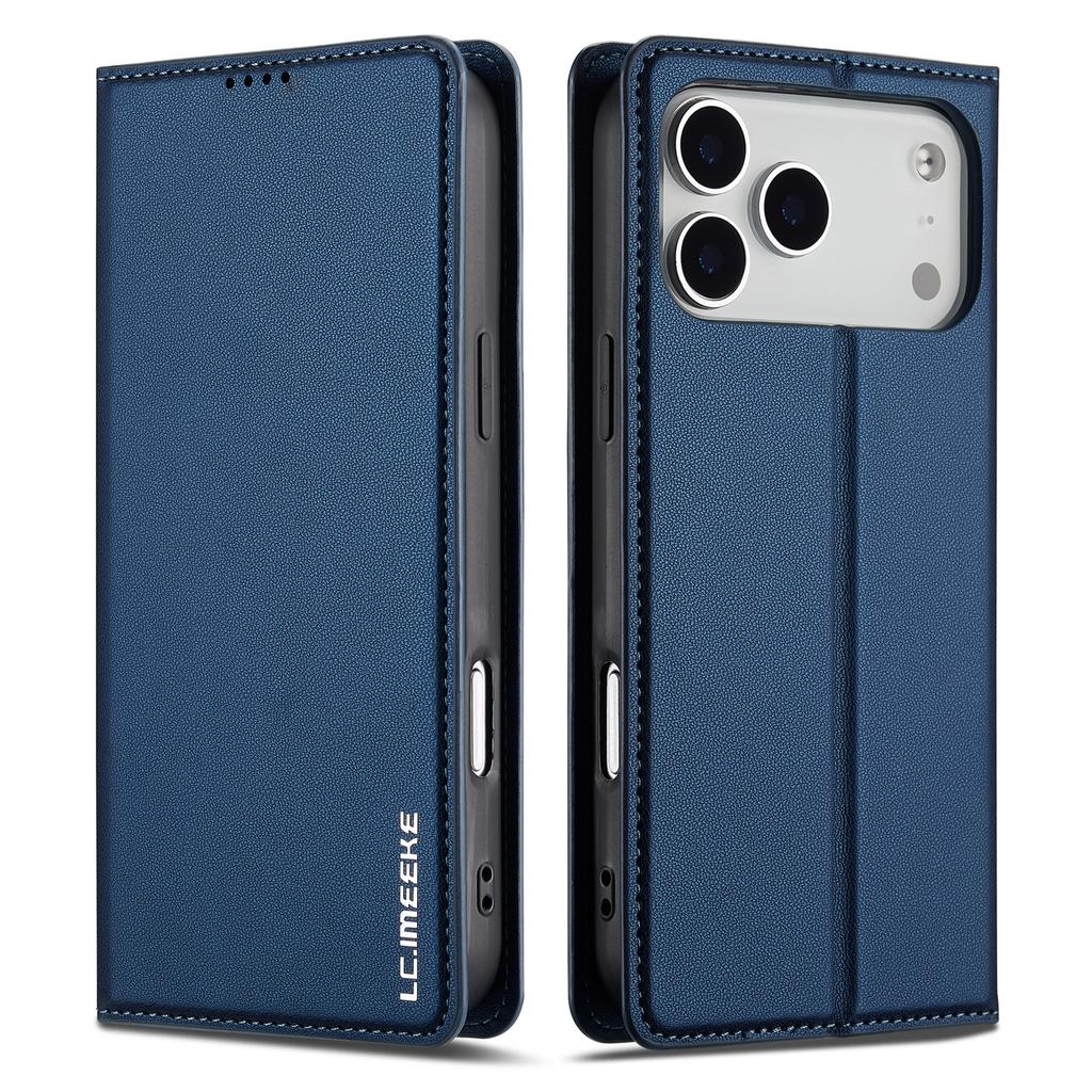 LC.IMEEKE L1 Series for iPhone 17 Pro Case PU Leather Wallet Stand Protective Phone Cover