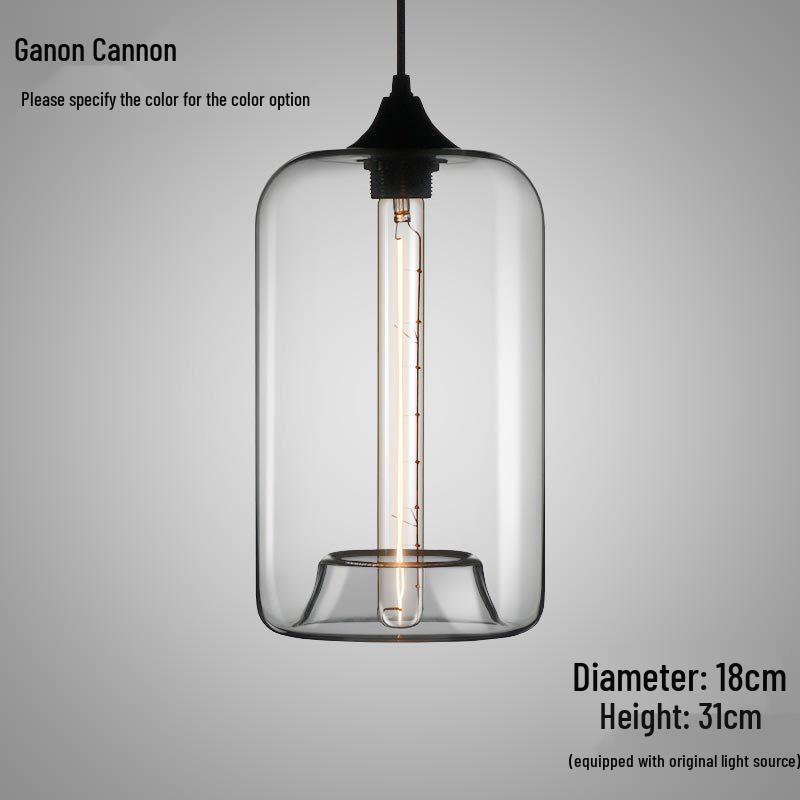 Nordic Retro Glass Pendant Light for Bar, Cafe, or Restaurant – Simple, Creative Single Head Lampshade Lighting
