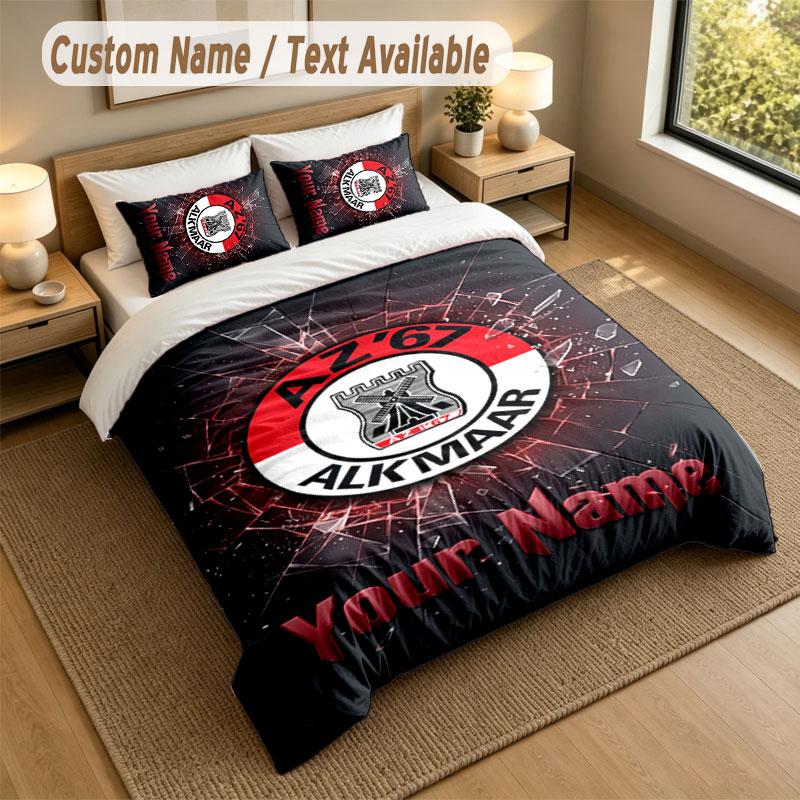 Bedding Set 1 Duvet Cover 2 Pillowcases AZ Alkmaar Print Soft Bed Linen Bedroom Decor
