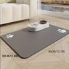 Quick-Dry Diatomite Pet Feeding Mat with Cute Paw Print Design, Non-Slip Waterproof Dog and Cat Food Mat for Home Use, Black with White "Pet Home"