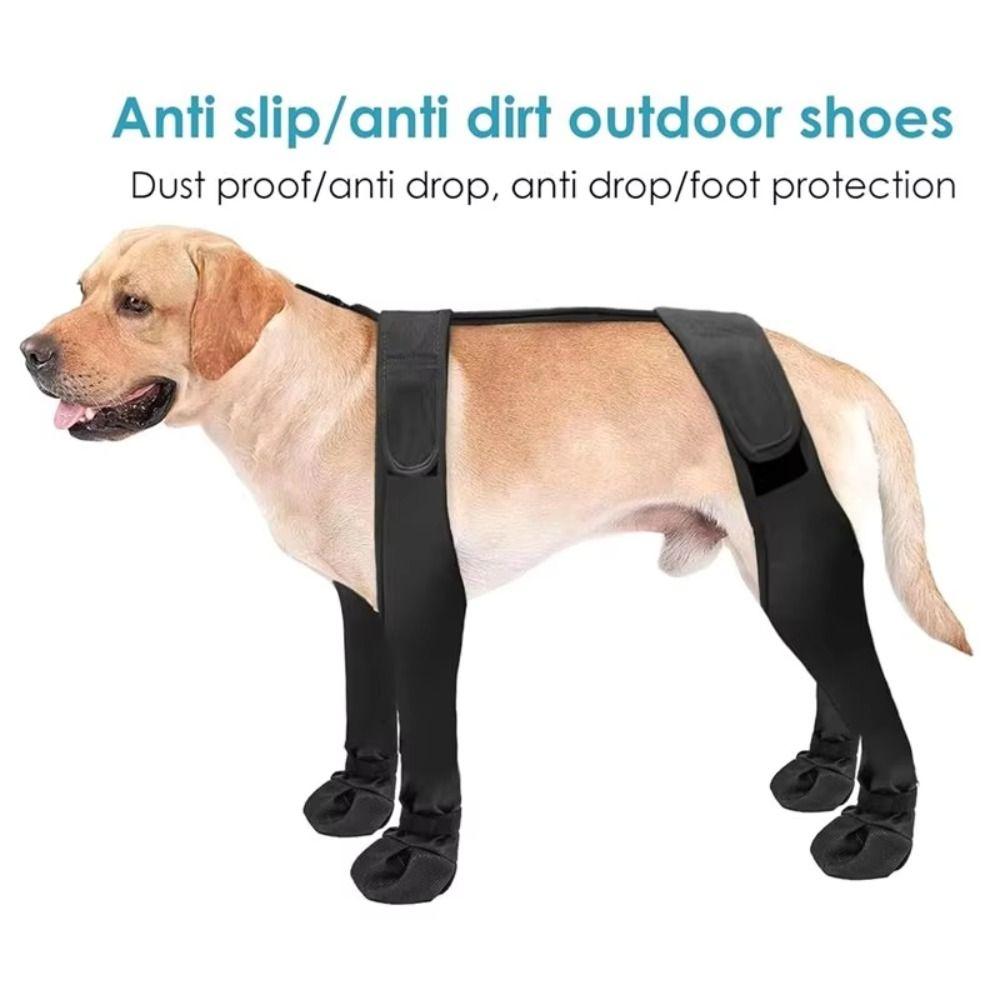 Waterproof Pet Paw Protectors Adjustable Paw Protective Footwear Dog Suspender Boots  Going Out