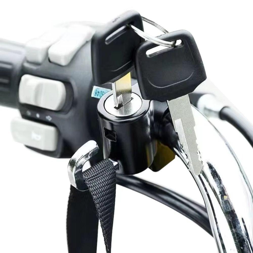 Security Motorcycle Helmet Lock Universal Metal Handlebar Lock Anti-theft Lock Bicycle